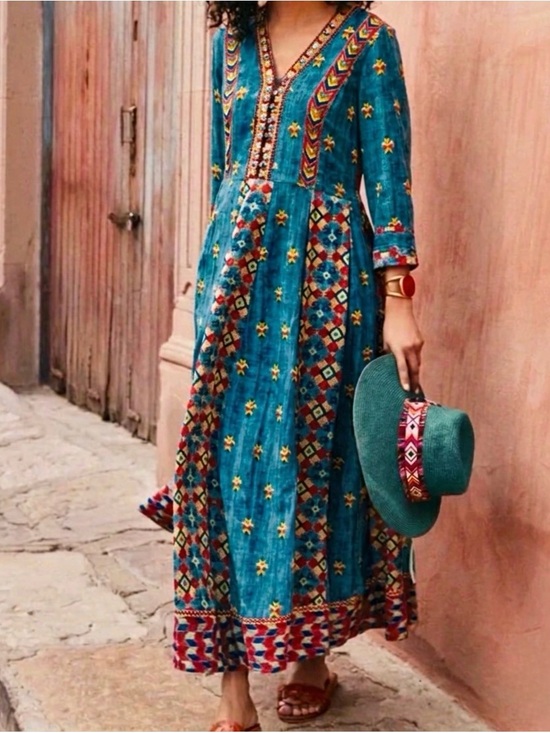 Soft Surroundings Dresses & Skirts - Soft Surroundings San Reno Maxi Dress Embroidered Cotton NWT 16